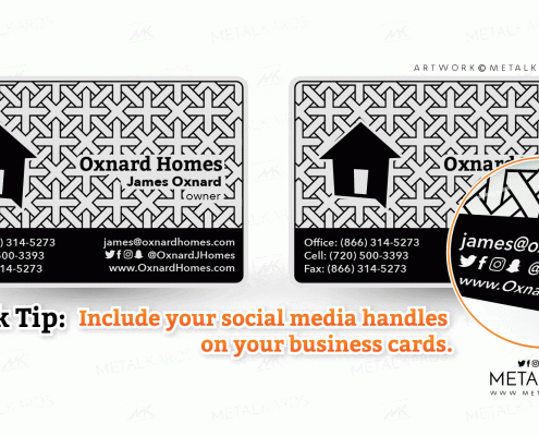 Include Social On Media Business Cards