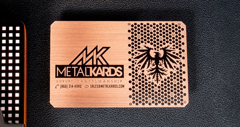 Brushed Copper Business Card