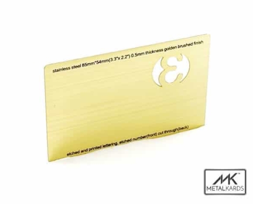 Brushed Gold Business Cards