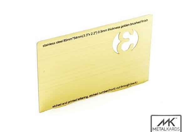 Brushed Gold Business Cards