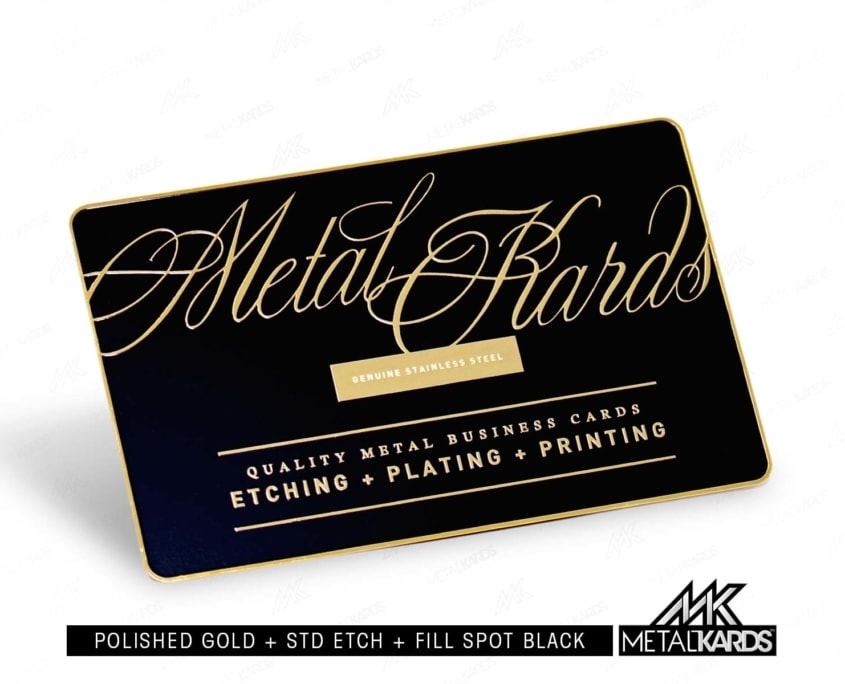 Black And Gold Metal Cards