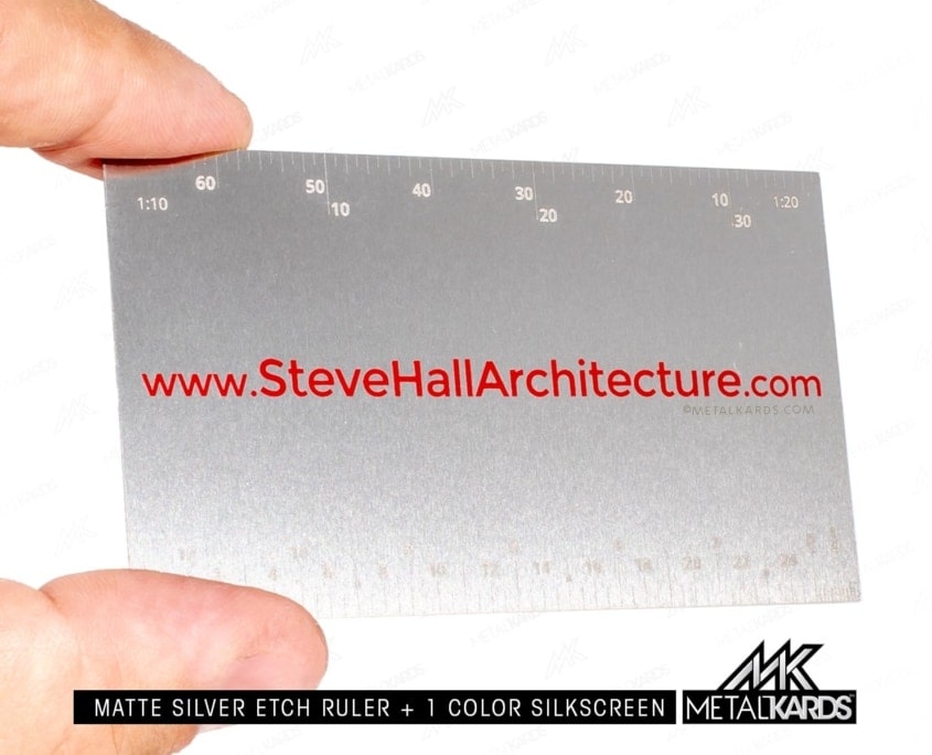 Etch Ruler Metal Card