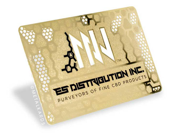 Frosted Gold Metal Card