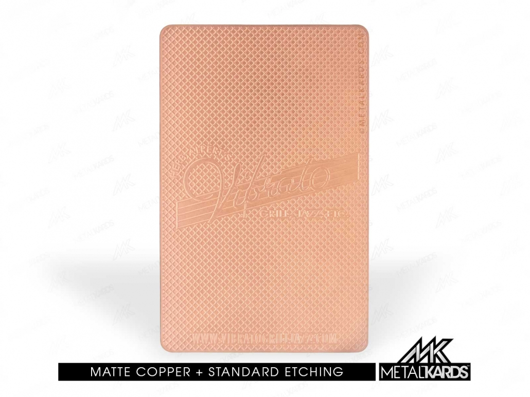 Matte Copper Metal Cards