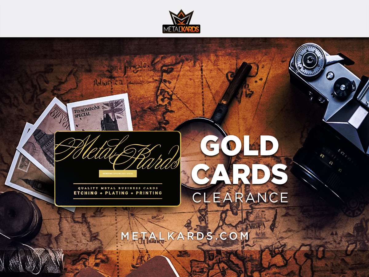 Gold Business Cards Clearance