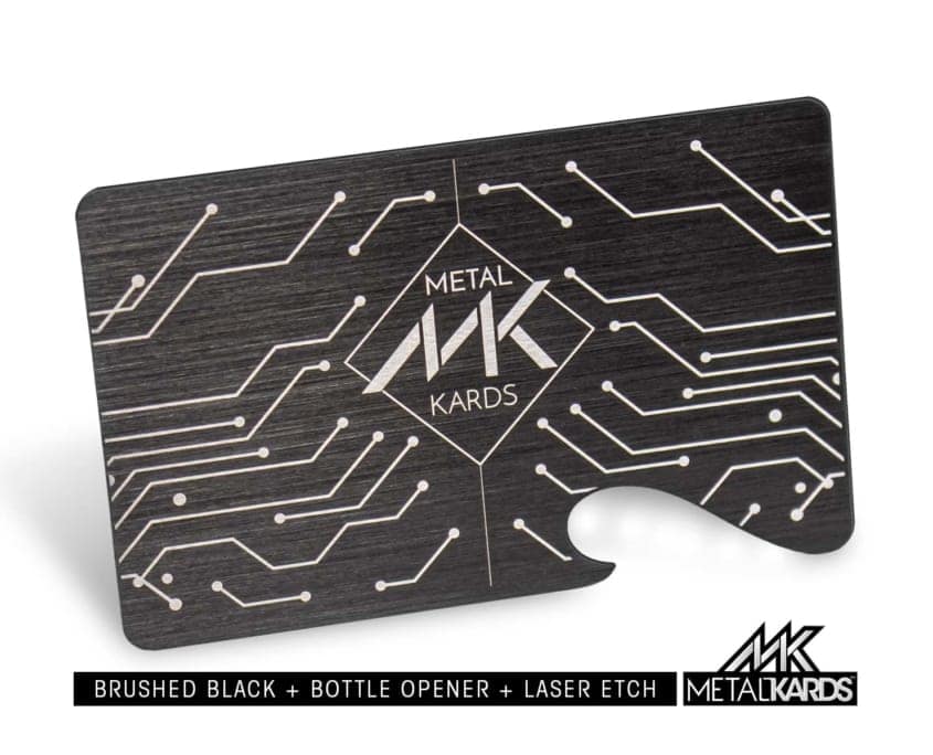 Brushed Black Bottle Opener Card