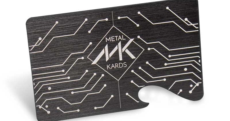 Brushed Black Bottle Opener Card