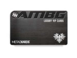 Deep Etch Brushed Black Metal Card