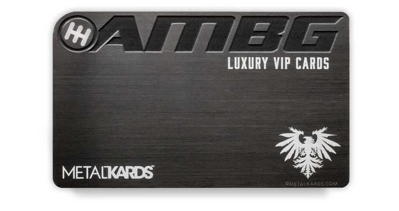 Deep Etch Brushed Black Metal Card