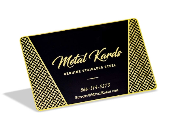 Polished Gold And Black Metal Cards