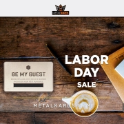 Labor Day Sale Metal Business Cards