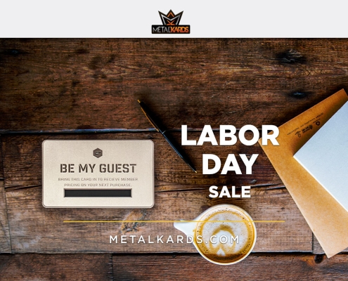 Labor Day Sale Metal Business Cards