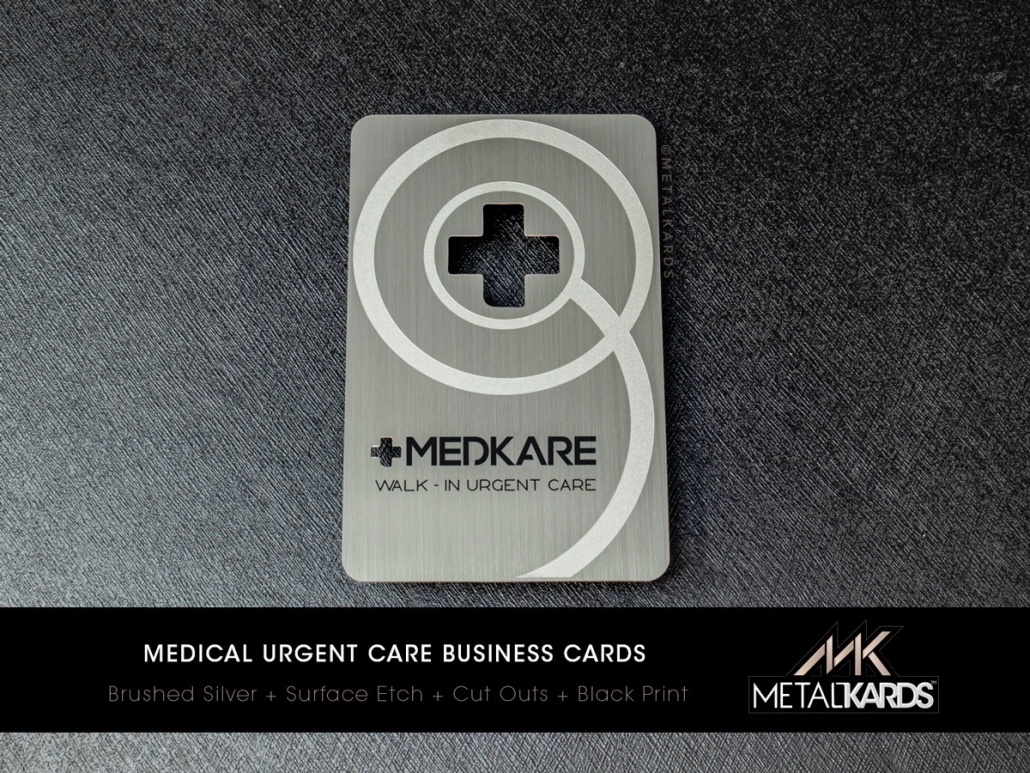 Medical Urgent Care Metal Cards