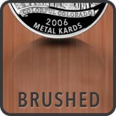 Brushed Copper Metal Card Finish