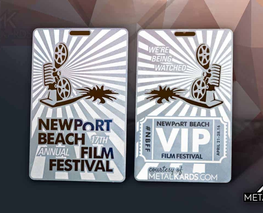 Metal Vip Card For Newport Beach Film Festival