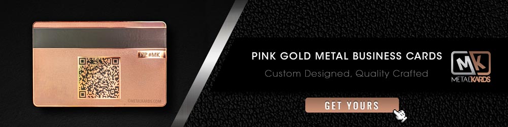 Pink Gold Metal Cards Vip