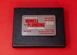 Red + Silver Plumbing Metal Cards