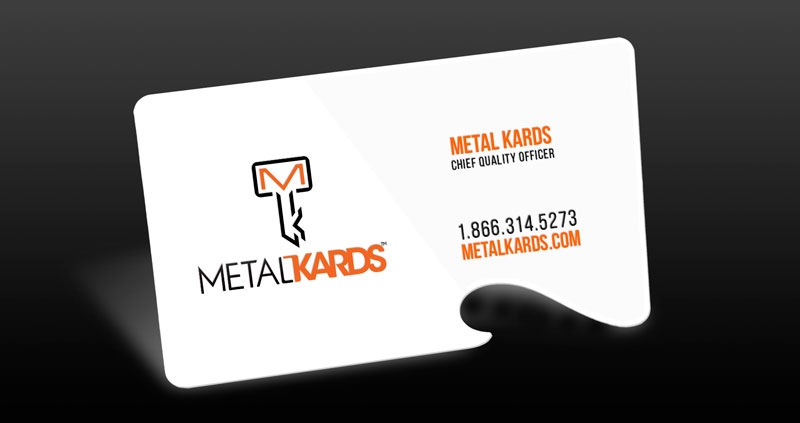 White Metal Bottle Opener Business Card